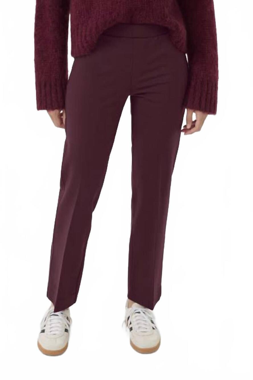 NEW PART TWO women's ponta pants in tawny port